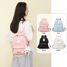 Mochila feminina com pingente fofo, mochilas de viagem modernas para meninas, mochilas femininas à prova d'água