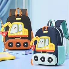 Mochila Infantil de Nylon com Padrão de Desenho Animado, Mochila Escolar para Crianças, Mochilas de Viagem Impermeáveis