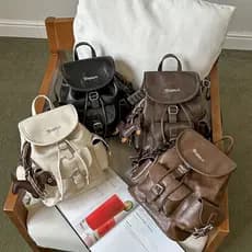 Mochila Feminina de Couro PU com Design Moderno, Mochilas de Viagem para Meninas, Mochilas Femininas para Lazer