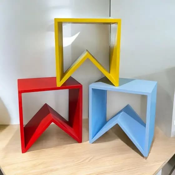 Suporte Bandeirinha Festa Junina Bandeja pra Doces Arraiá São João MDF colorido