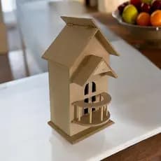 Puxa Saco Com Dobradiça MDF Casinha Decorativa Pronta Pra Pintar Artesanato