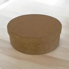 Kit 5 Caixa 16x16x6cm Redonda Lisa Tampa de Sapato MDF Cru