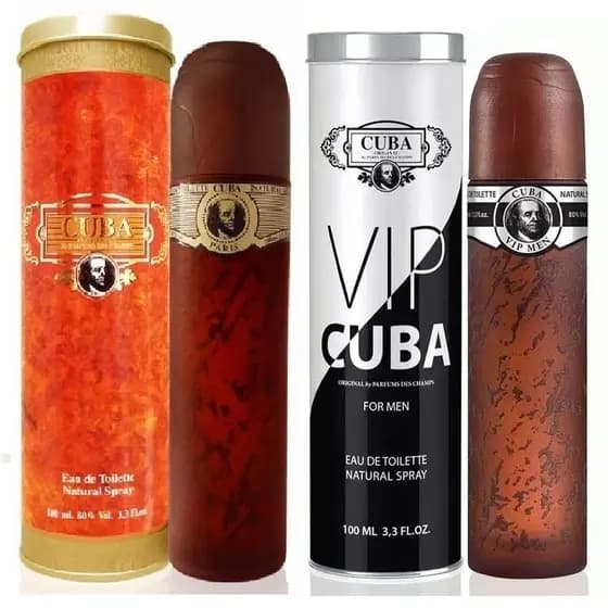KIT 2 PERFUME CUBA PARIS GOLD + VIP FOR MEN 100ml EDT - MASCULINO - ENVIO IMEDIATO