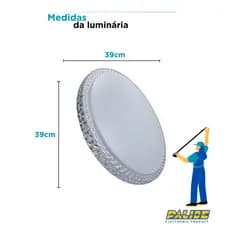 Lustre Plafon Cristal Led Sobrepor Multicor Luminaria de Teto Palide