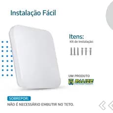 Plafon Led 25w Luminaria Quadrada Sobrepor Borda Infinita