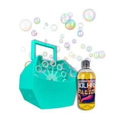 Máquina Para Bolhas De Sabão Profissional Bivolt + 1l Fluido