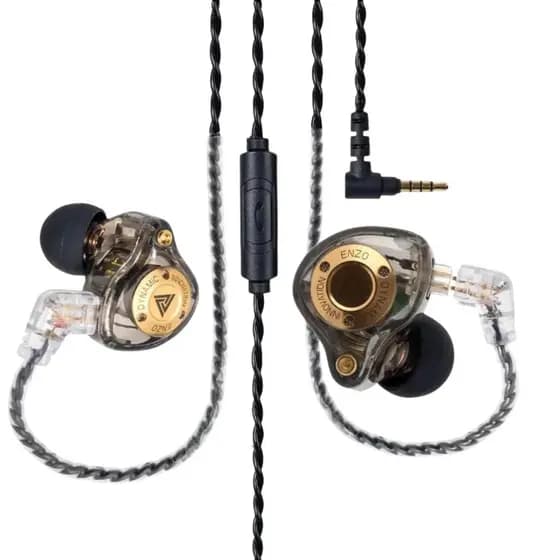 Fone de Ouvido In-Ear Gamer QKZ Enzo Preto Hi-Res