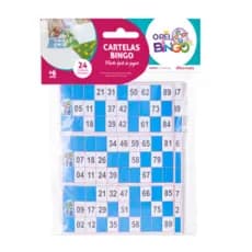 Kit 24 Cartelas Numeradas Papel Para Jogo Bingo Colorido