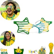Óculos Maluco Torcedor Futebol Plástico Copa Do Mundo