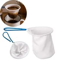 Coador De Café Tecido Filtro 100% Algodão Com Aro E Cabo