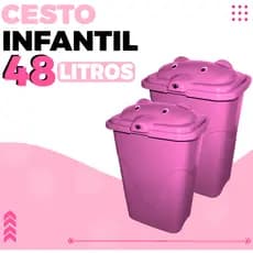 Cesto De Roupa Suja Infantil Organizador Multiuso Quarto  Banheiro Sem Cheiro Tampa l Menino Menina