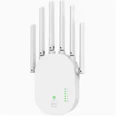 Repetidor Sem Fio De 1200Mbps 6 Antenas Amplificador De Rede De Banda Dupla 2.4G