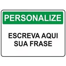Placa PS Sinalização Personalizada Com Seu Texto Diversos Tamanhos Promoção Resistente