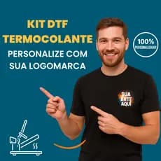 Kit EtiquetaS Termocolante DTF Personalizado Uniforme Logotipo Impressão Profissional Vários Tamanho