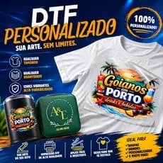 Impressão DTF Personalizado 57cm x Metro Alta Definição Fácil Aplicação Qualidade Premium