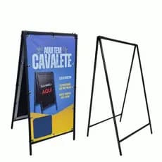 Cavalete Personalizado Promocional Com Lona Dupla Face Expositor Alta Durabilidade Uso Externo