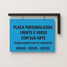 Placa Personalizada Para Fachada Frente e Verso Logo Foto Anúncios Placa Bandeira