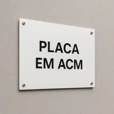 Placa Personalizada em ACM Sua Logo em Destaque Area Externa e Interna
