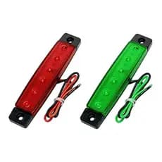 Kit 2 Luzes de Navegação LED 12V 6 Leds p/ Barco Lancha