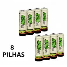 KIT 8 Pilha 4700mAh AA /2700mAh AAA Recarregavel brinquedo Microfone Controle Remoto