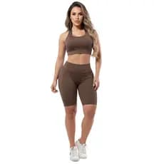 Conjunto Fitness Feminino Top Bermuda Ciclista Roupas De Academia Ginástica Suplex  A09