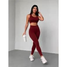 Conjunto Fitness Roupa de Academia Feminina  Calça Suplex Premium Zero alta compressão