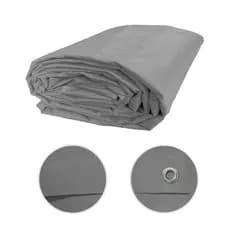 Lona Cinza TD1000 Blackout 500 Micras 7x5 Metros PVC Toldo Para Eventos e Festas