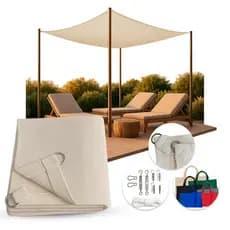 Tela 9x5 Mts Areia Toldo Sombreamento Shade CIKALA
