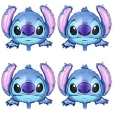 Balão Aniversário Metalizado Stitch Grande 4 Un Enfeite Festa Infantil