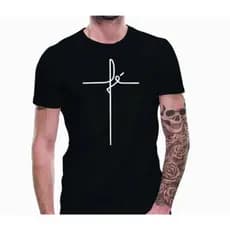 Combo com 3 Unidades Camisetas Com Frases Cristã 100% Algodão fio 30/1  cores e estampas sortidas