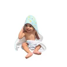 Toalha De Banho Bebê C Capuz C Orelinha 70x70 Cm Poliéster Atoalhado macia