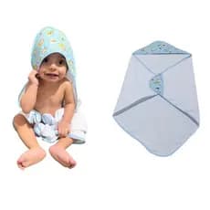 Kit 2 Toalhas Banho Bebê Capuz com e sem Orelhas Poliéster Atoalhado