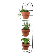 Suporte de Ferro p 3 vasos Jardim Vertical  Arco 10 Cm Suculentas Flores Plantas Decoração