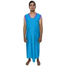 Camisola Hospitalar Masculina Paciente Acamado Pós Cirúrgico Regata Detalhe Bordado