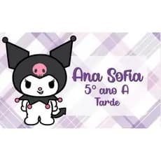 Etiqueta Personalizada Kuromi / etiqueta escolar / adesivo escolar