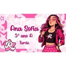 kit escolar etiqueta personalizada Emily Vik (os rosas) / etiqueta escolar todos os temas