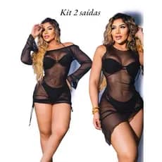 kit saída de praia- saídas de praia feminina - canga de praia