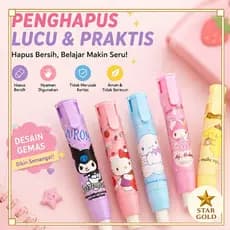 Bonito Personagem Dos Desenhos Animados Lápis Mecânico Borracha Mini Caneta Modelo Não Danifica De Papel Escola Escritór