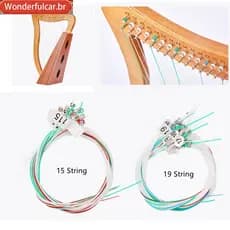 [WDFU-BR]Lyre Strings 1 Set 15-24 String Brass Shiny Color High Quality Lyre Artiest