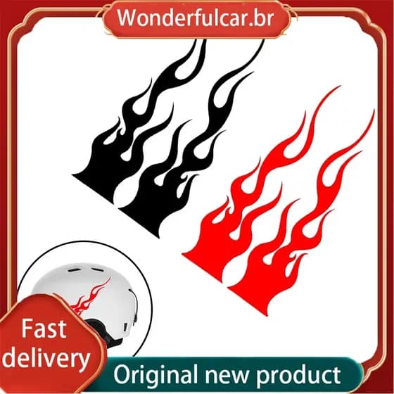 [WDFU] Adesivo Decalque De Vinil Chama DIY À Prova D'água Para Carro Motocicleta Tanque De Gás Fende 15 Cm