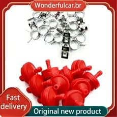[WDFU] 10x Cortador De Grama 1/4 " Filtro De Combustível Em Linha Adequado 298090 298090braçadeiras Sw 20x 3/8