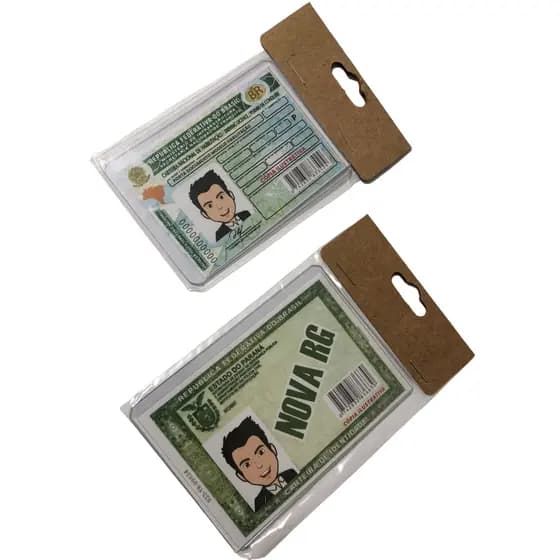 Kit 2 Capas Protetora Em Acrílico Para Documento Habilitação + Rg
