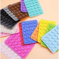 Kit 2x Ventosa Sucção Para Celular Silicone Dupla Face Para Parede Vidro Automóvel Anti Derrapante
