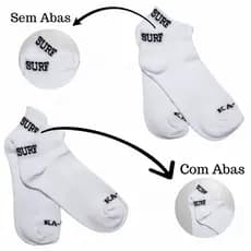 Kit 3 6 e 12 Pares de Meias Branca Soquete Proteção para Calcanhar - Promoção !