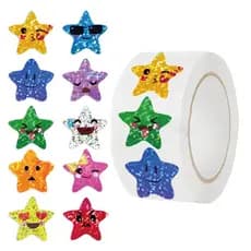 500 Unidades/Rolo Adesivos De Estrela Adorável De Desenho Animado Para Capa De Telefone De Scrapbook Decoração Faça Você