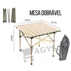Mesa Dobrável Camping Multiuso
