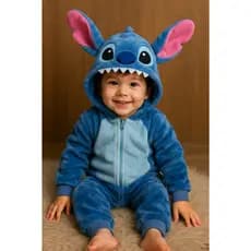 Macacão Pijama Infantil Kigurumi Criança Plush - STITCH