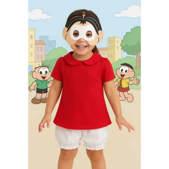 Fantasia Mônica infantil - Tam 1 ao 4