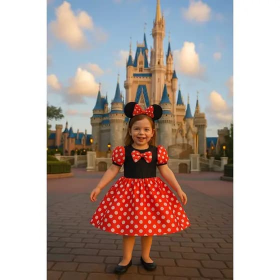 Fantasia Minnie infantil - Tam 2 ao 4