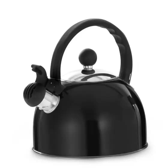 Chaleira Nórdica Preta 2 Litros Com Apito Mimo Style Aço Inox